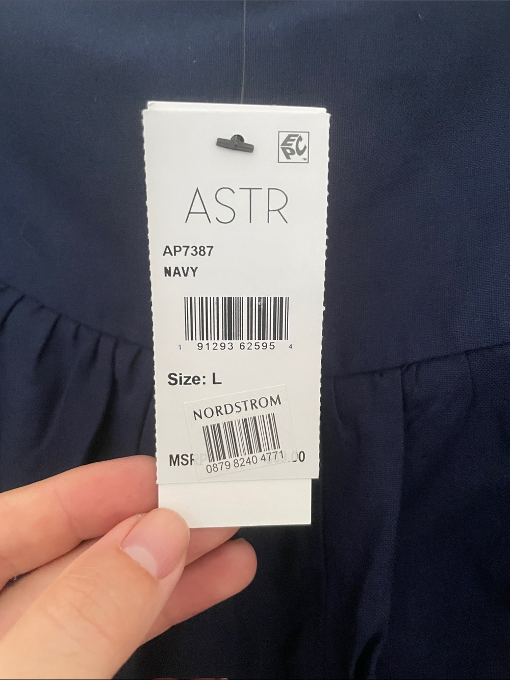 Astr Navy Drop Waist Shorts - Picture 4 of 4